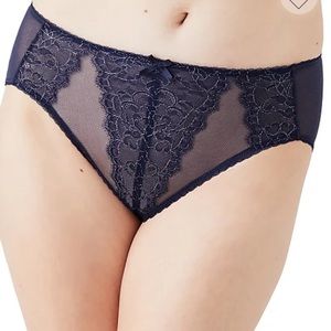 Wacoal Retro Chic Hi-Cut Brief in Black Iris 2XL